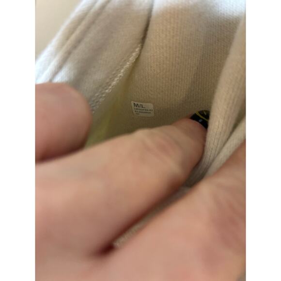 Lululemon Scuba Half-Zip Hoodie White Gold Logo EUC M/L Women's Activewear Gorp - Picture 8 of 8